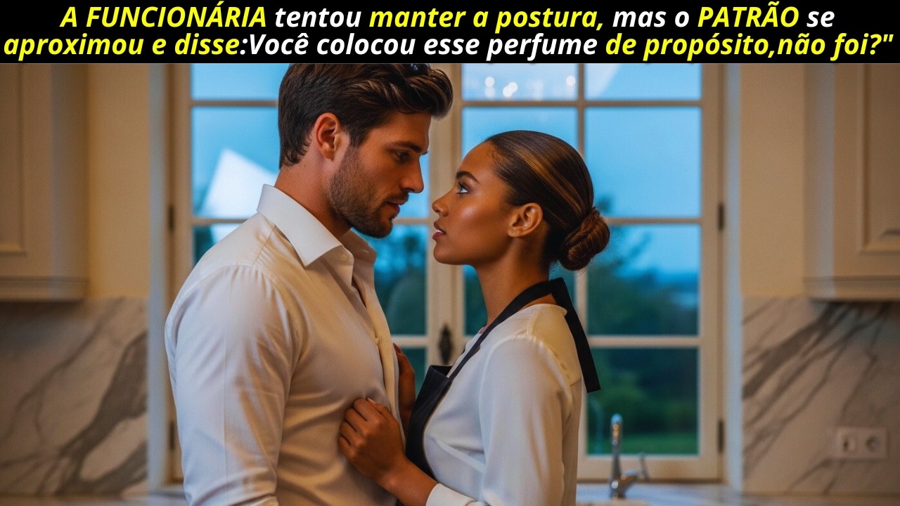 ELA tentou manter a postura, mas o patrão se aproximou: “Você colocou esse perfume de propósito?”