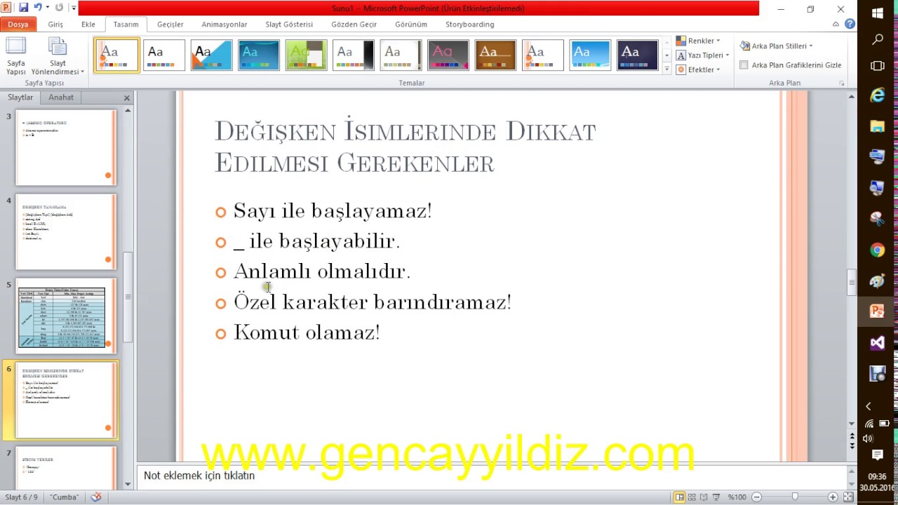 1-) C# Başlangıç ve Değişkenlere Giriş