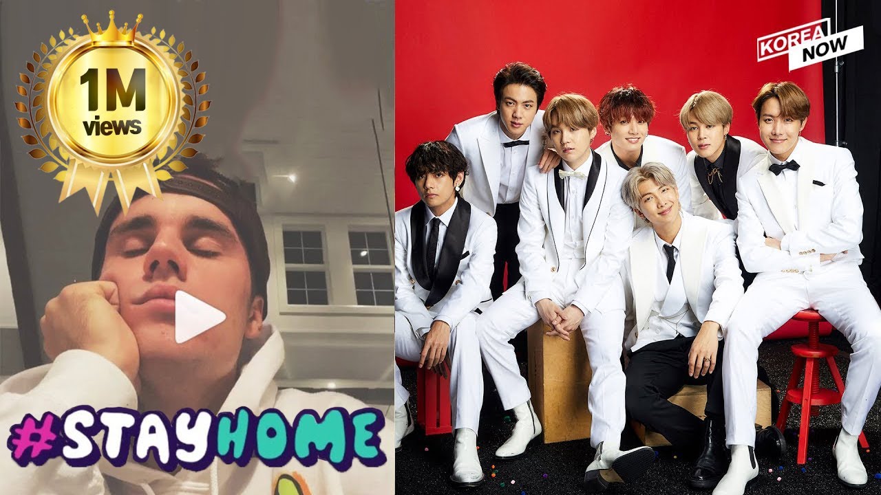 Justin Bieber chanting BTS fan chants & singing Spring Day go viral