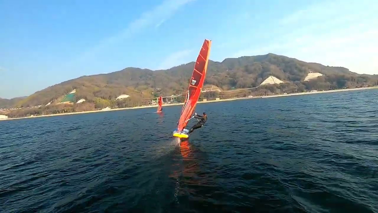 20260213 ベイサイド ビーチ坂 ウインドサーフィン