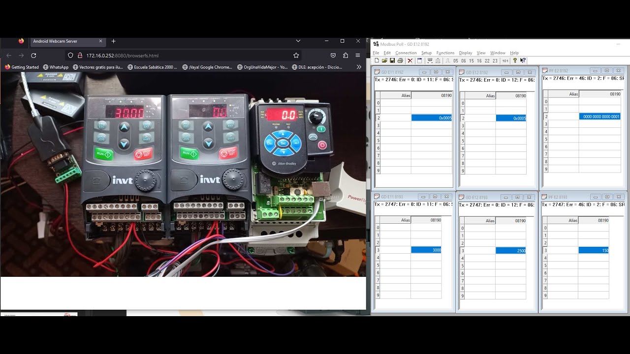 Control remoto ModBus RTU/RS485 de variador de frecuencia INVT GD20-EU Parte 1