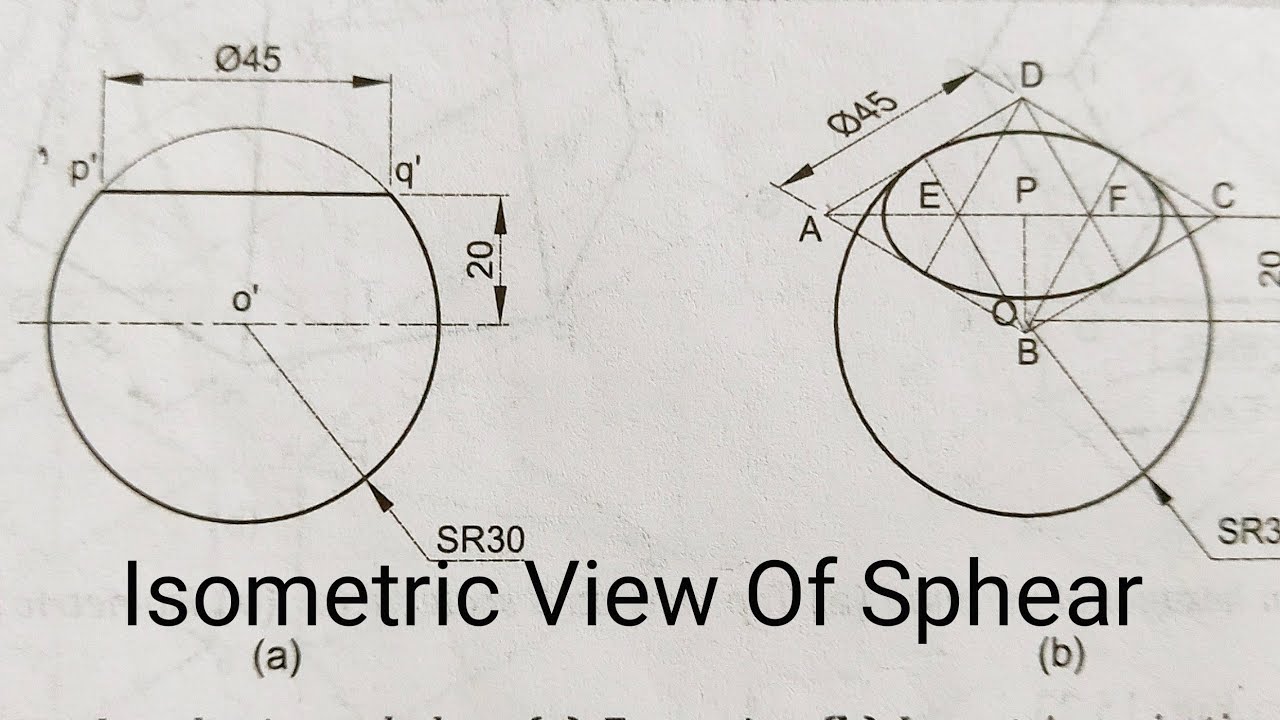 Isometric View Of Sphere// Engg. Drawing //Engg. Graphics