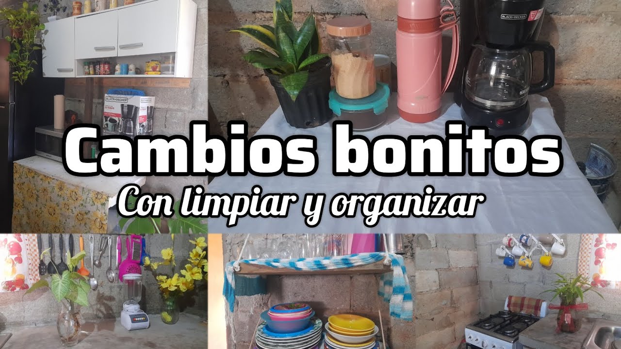Bonitos CAMBIOS✅️ en mi COCINA en obra GRIS/con solo organizar y limpiar🧹| Área de café☕️#vidareal