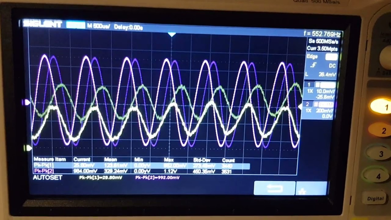 Crosstalk measurement with digital oscilloscope for azimuth adjustment