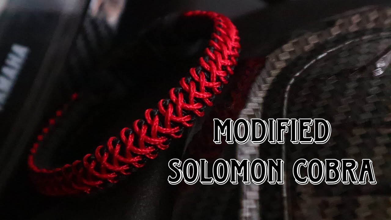 HOW TO MAKE MODIFIED SOLOMON COBRA PARACORD BRACELET, PARACORD TUTORIAL, DIY.
