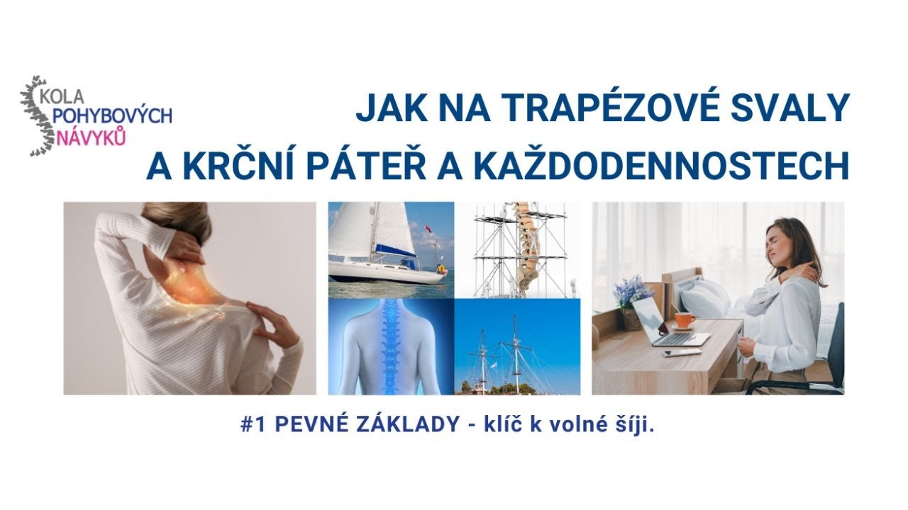 Jak na trapézové svaly a krční páteř v každodennostech #1Pevné základy - klíč k volné šíji.
