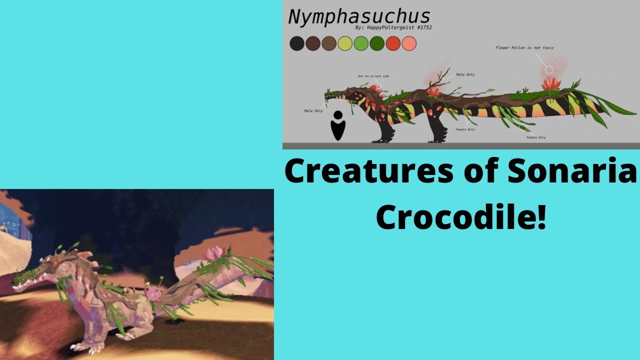 Creatures of Sonaria: Nymphasuchus! New Crocodile Creature!