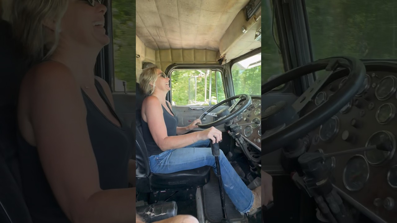 Downshifting & floating gears A lost technique #peterbilt #359 #trucking #farmersdaughter #farmlife