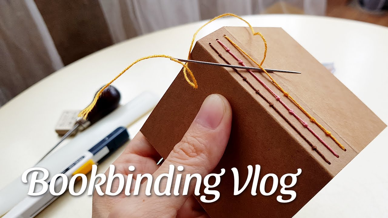 북바인딩 브이로그｜카페에서 노트 만들기(Bookbinding Vlog/Bookbinding tutorial)