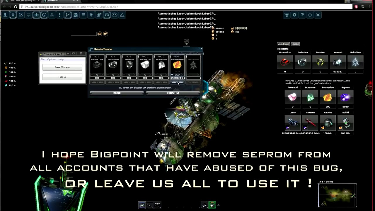 Darkorbit   Seprom BUG 2018  Public
