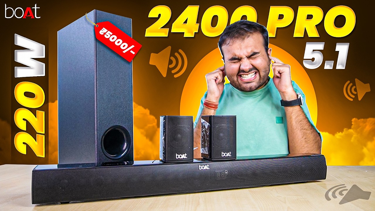 Best Budget 5.1 Home Theatre System at ₹6000/- 🤯 boAt Aavante Bar 2400 Pro