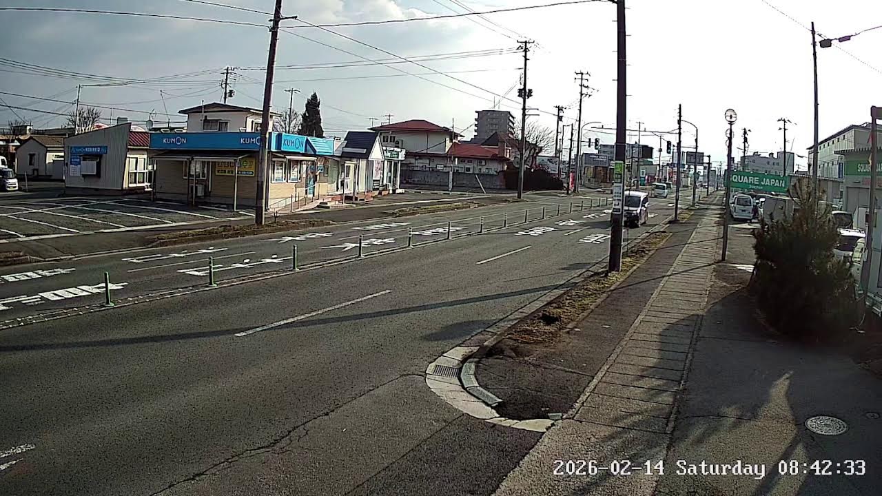 山形県山形市南館国道348号線ライブカメラ Yamagata Yamagatashi Live camera.world.cam