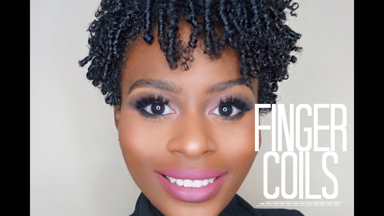 Finger Coil Out on Short Natural Hair