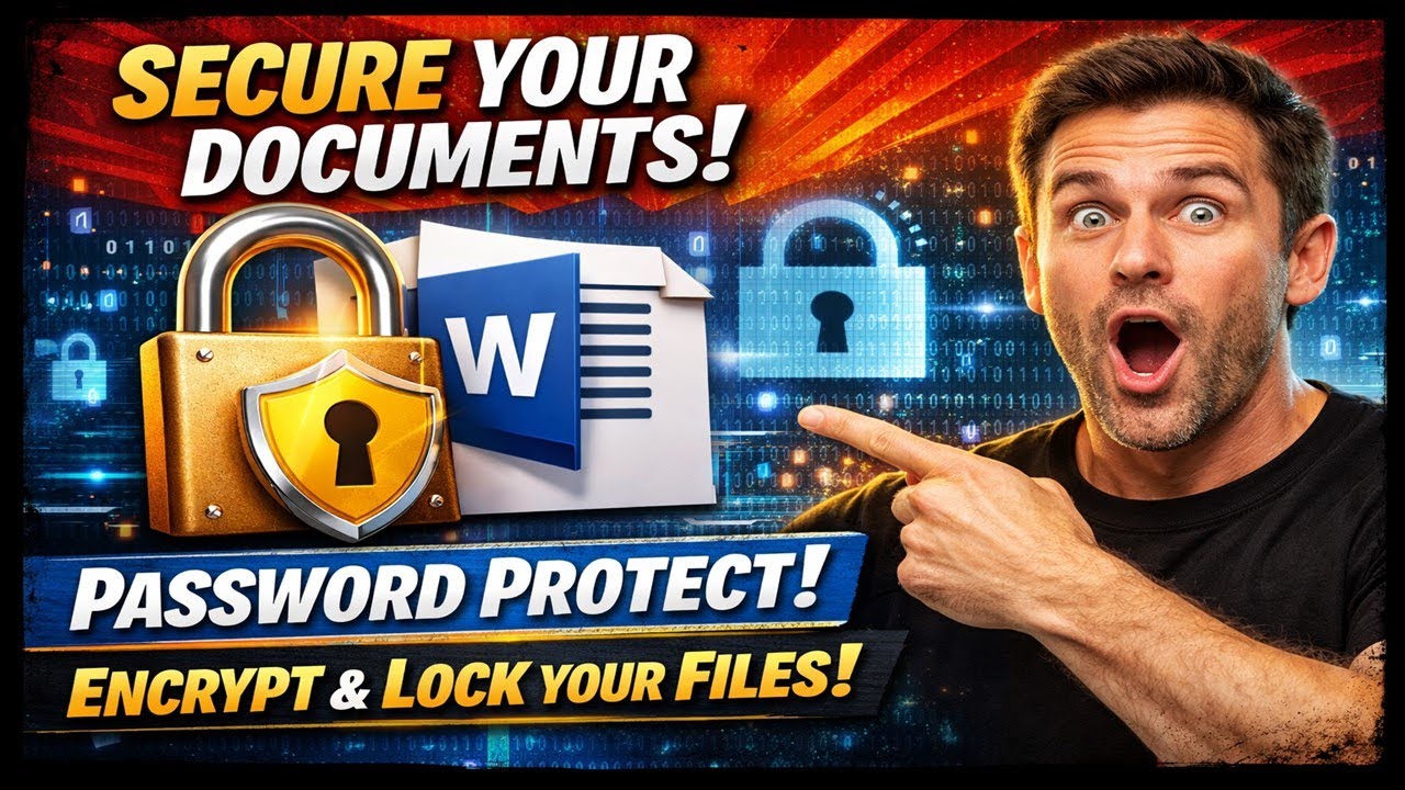 MS Word File Protection 🔒 | How to Password Protect Word Documents #WordFileProtection #learnmsword