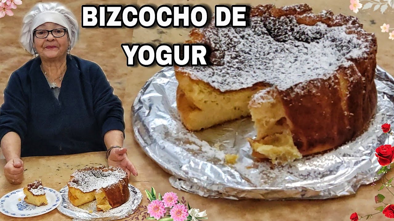 BIZCOCHO DE YOGUR. Deliciosos. María la pastelera - Recetas paso a paso.