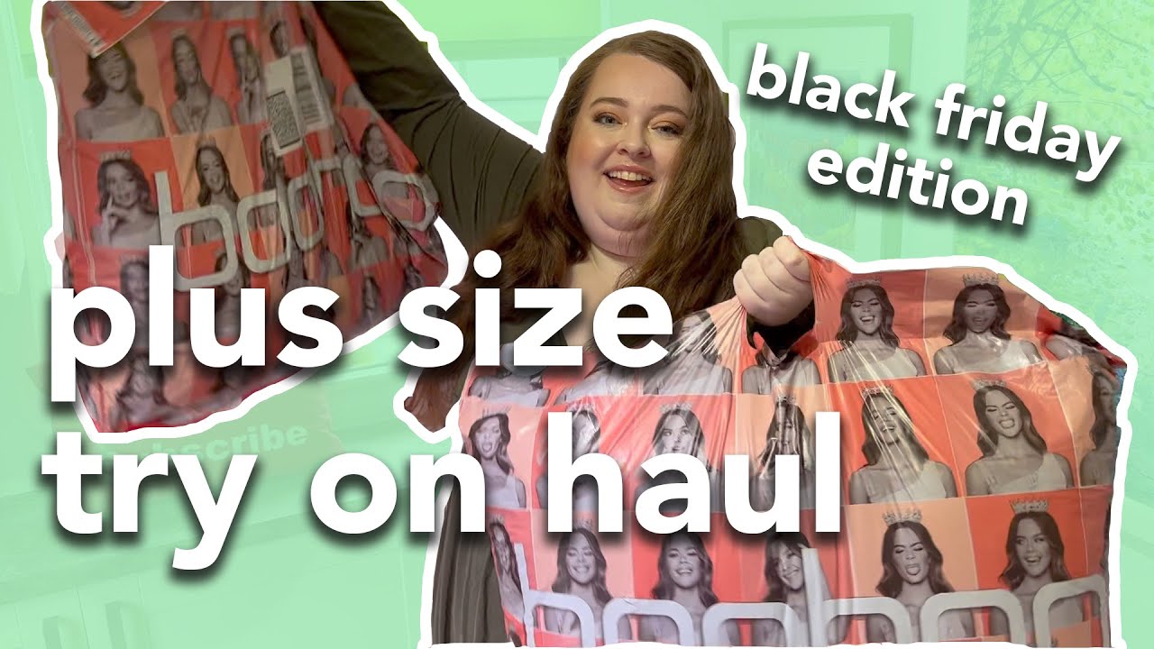 BLACK FRIDAY INSPO BOOHOO PLUS SIZE CLOTHING TRY ON HAUL | wow, everything is CUTE!