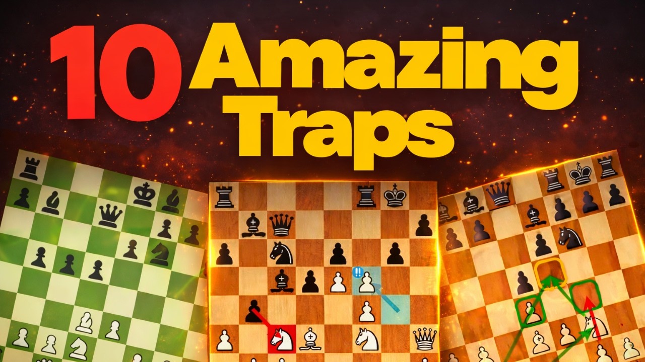 10 Jaw Dropping Traps you MUST know in CHESS!!! #chesstraps #chesstactics