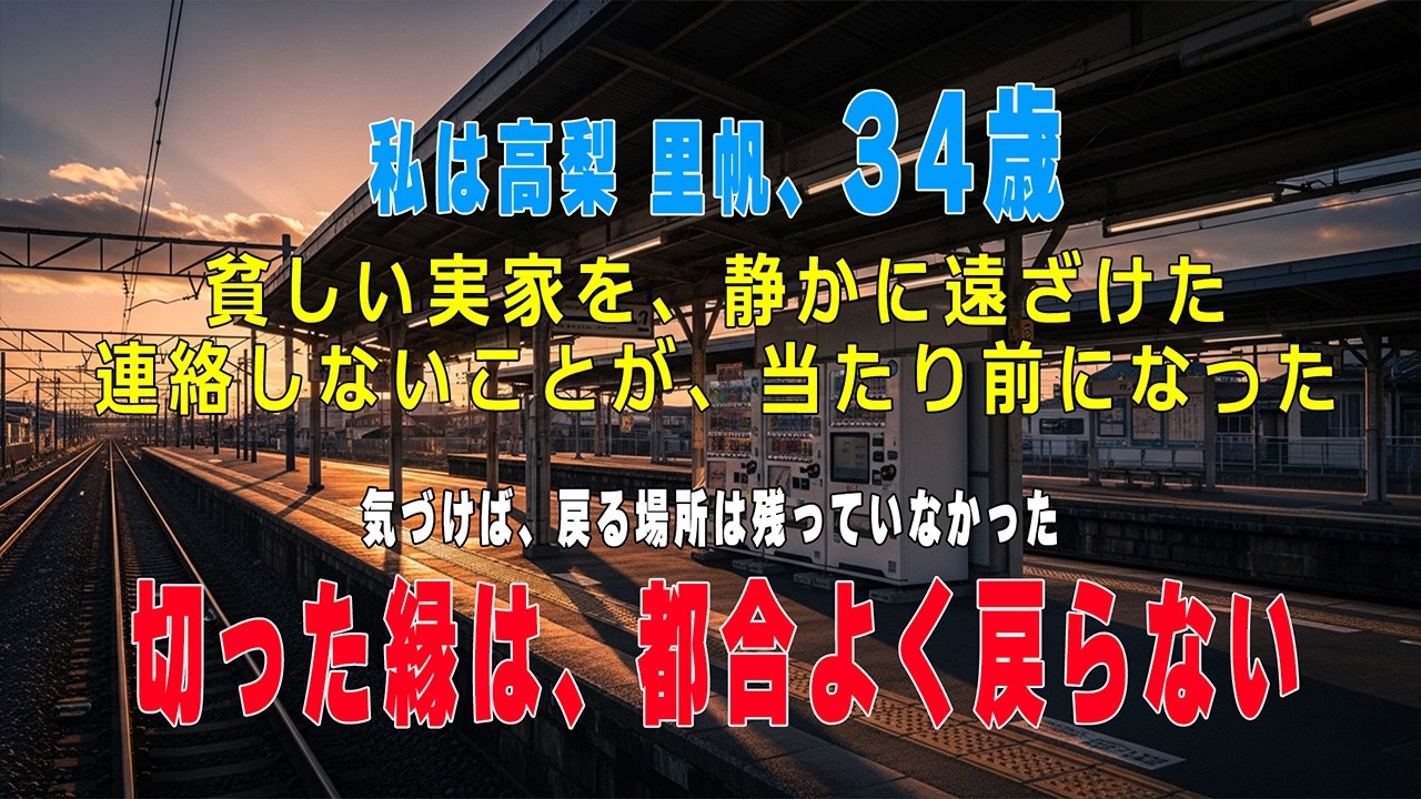 貧しい実家を見下して距離を取った私は、帰る場所を失った