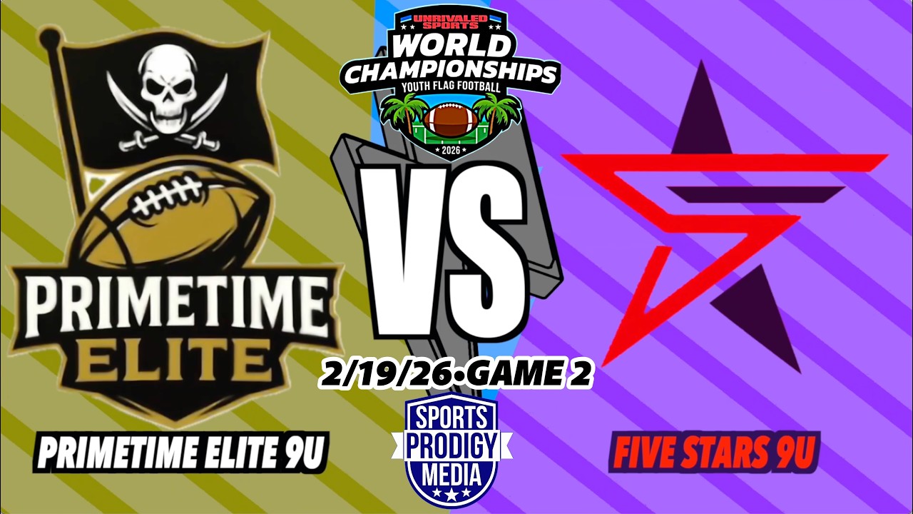 PRIMETIME ELITE 9U • WORLD CHAMPIONSHIPS • GAME 2 vs. FIVE STARS 9U • February 19, 2026 • 10:10am