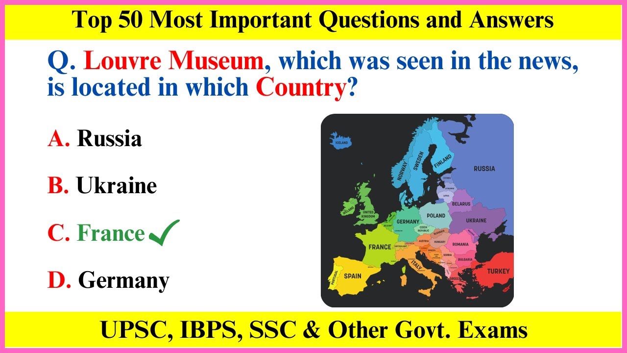 Top 50 Most Important Questions and Answers | Current Affairs July 2023 | Current Affairs 2023