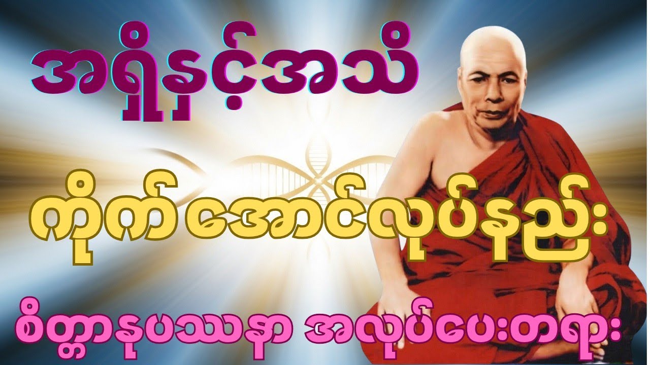 အရှိနှင့်အသိ ကိုက်အောင်လုပ်နည်း စိတ္တာနုပဿနာ တရားတော် #မိုးကုတ်တရားတော်များ #တရားတော်များ 