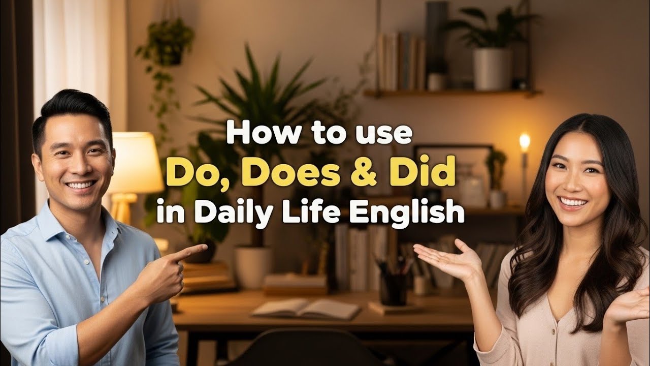 How to Use Do, Does & Did in English | Learn English with a real conversation podcast
