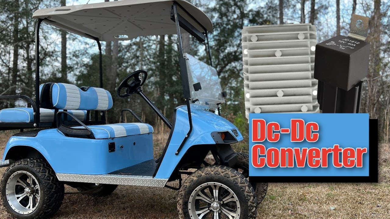 Установка DC-DC преобразователя и реле зажигания для гольф-кара Ezgo TXT PDS