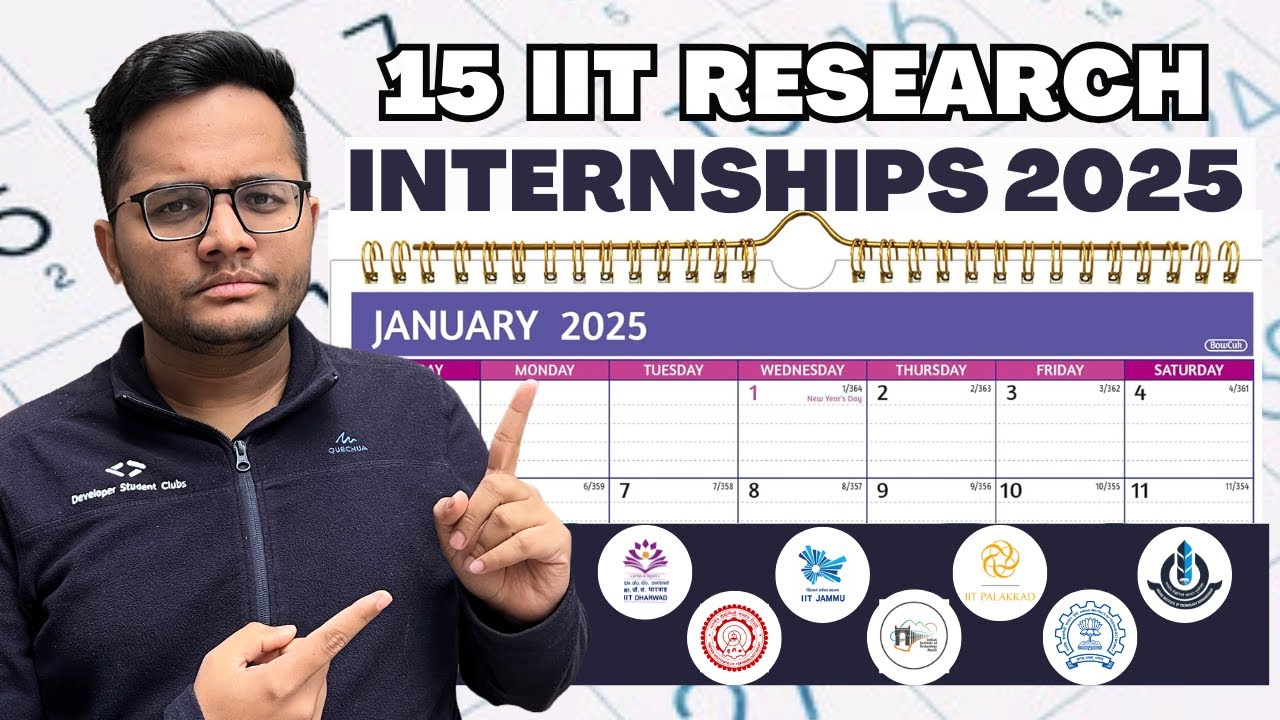 15 Research Internships to apply right now | IIT Internships 2025