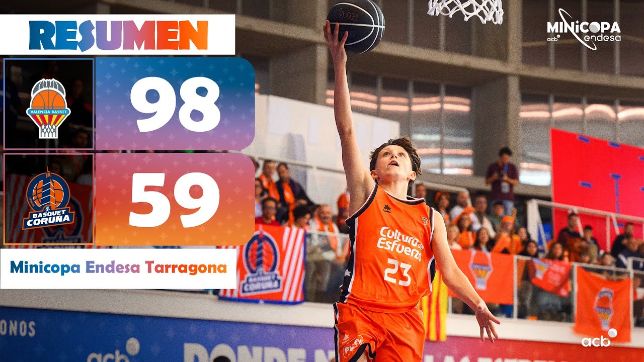 Valencia Basket - Leyma Básquet Coruña (98 - 59) RESUMEN | Minicopa Endesa Tarragona 2024