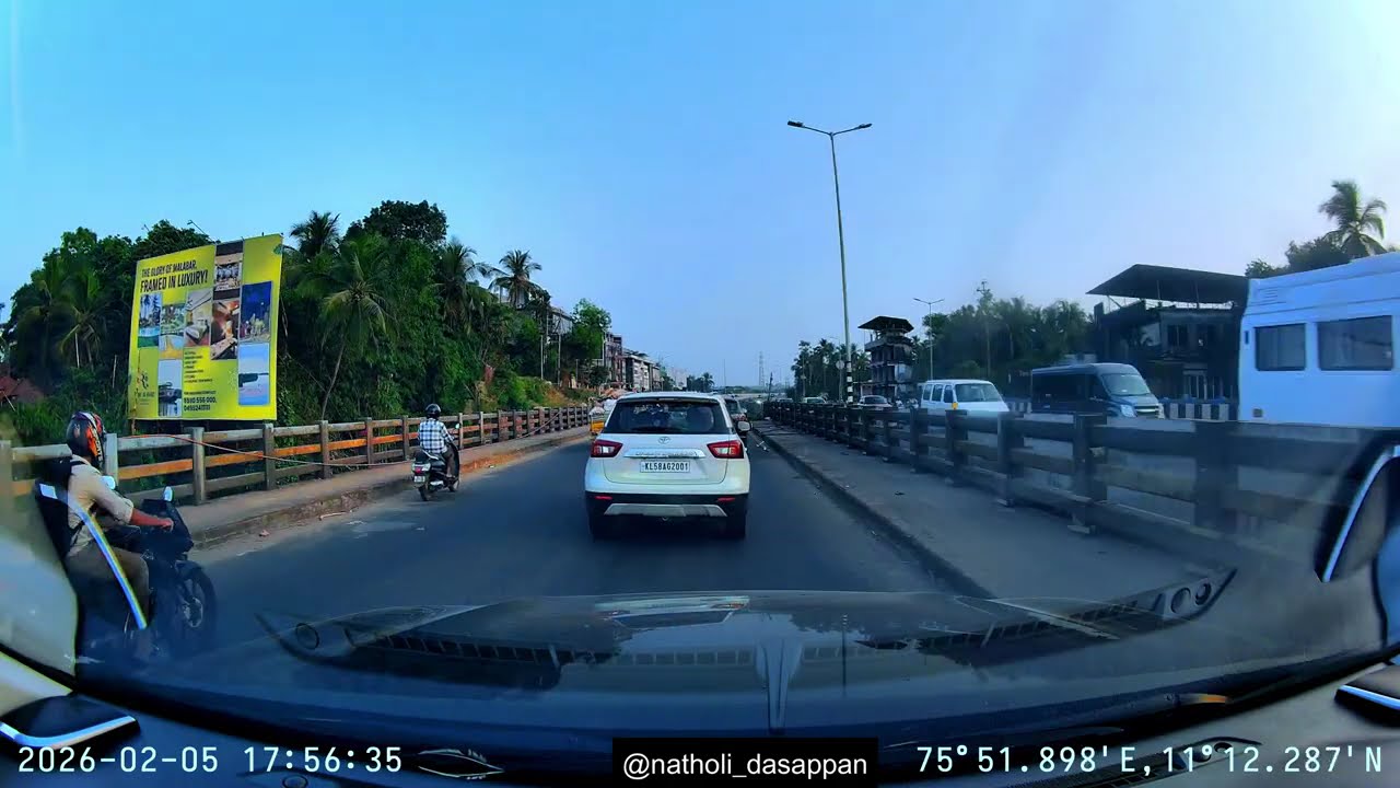 NH66 Calicut to Chavakkad Full Drive | 4K Dashcam | Sunset to Night