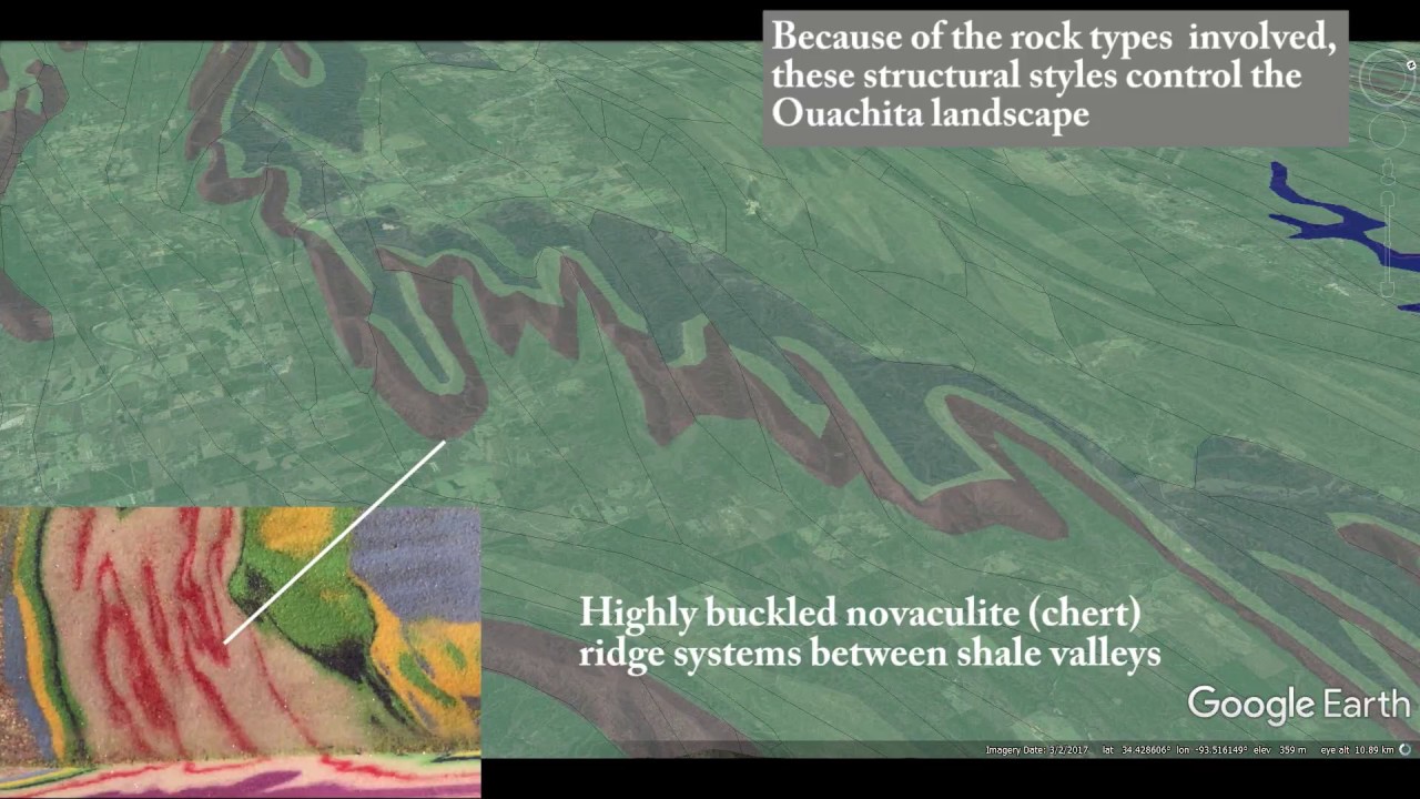 Fold-thrust belt topography: The Ouachita Mountains, whetstone capital of the world