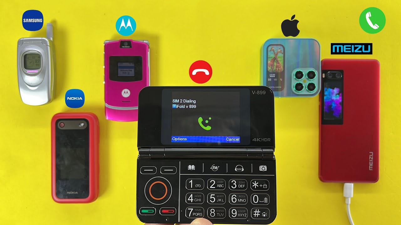 China phone Fold V899 Calling on Samsung A800,Motorola RAZR V3,i18pro,Nokia2660,MEIZU, Incoming Call