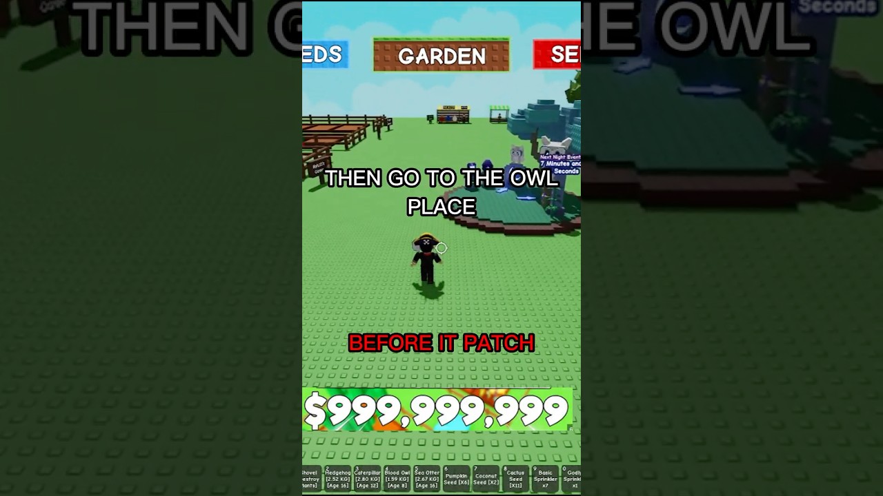 OMG HOW TO GET 1B MONEY GLITCH IN GROW A GARDEN FAST BEFORE IT GET PATCHED