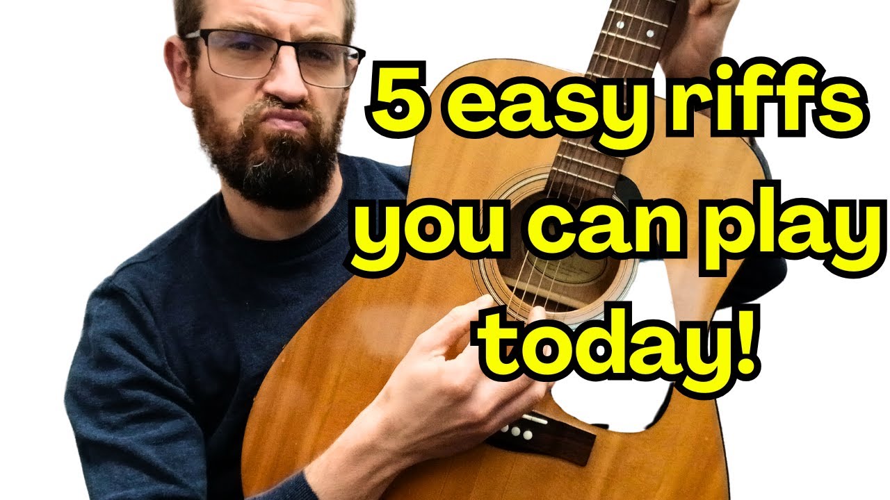 🎸 Easy Guitar Riffs for Beginners | Learn 5 Famous-Sounding Riffs to Impress Your Friends