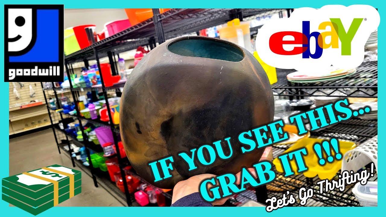 It had a MASSIVE CRACK.. but I BOUGHT IT AT GOODWILL Anyway! / THRIFT WITH ME / Thrifting Vegas HAUL