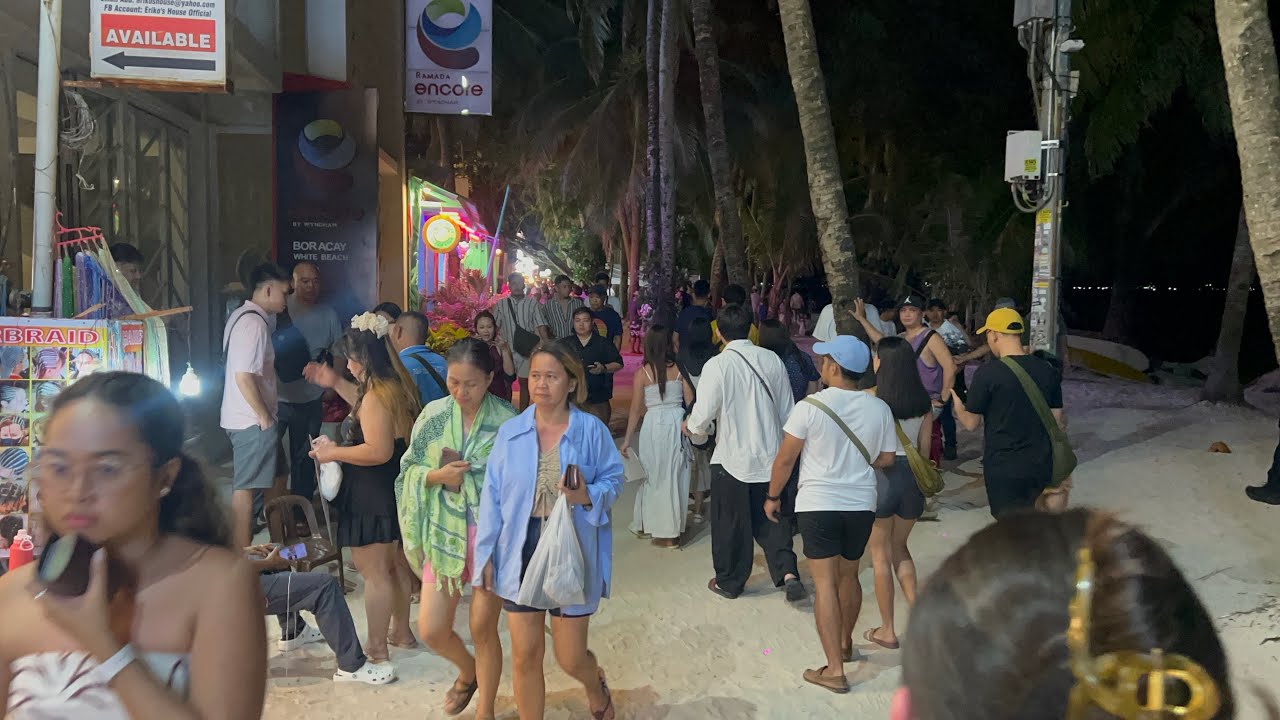 BORACAY Philippines | February 28 2026 | Nightlife Walk Tour From Station 1 To 3 White Beach
