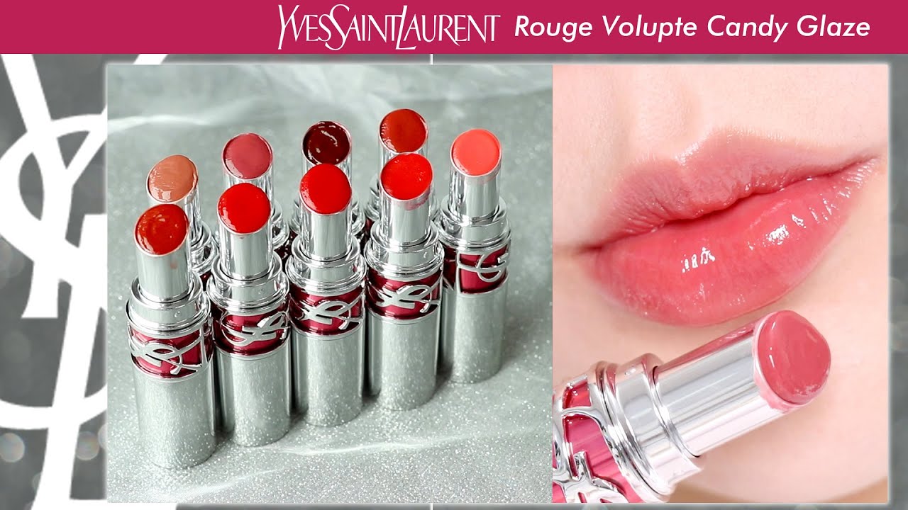 cc) 💖YSL 입생로랑 루쥬 볼립떼 캔디 글레이즈 컬러밤 전색상 리뷰🍭 (광택감 미쳤다 어쩔거야..🤭 / 기존 입생로랑 립제형비교 / 내돈내산💸) I 루치나Luchina
