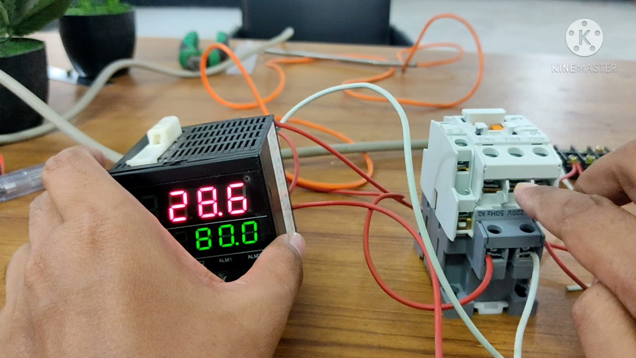 How to control temperature using temperature controller and using magnetic contractor
