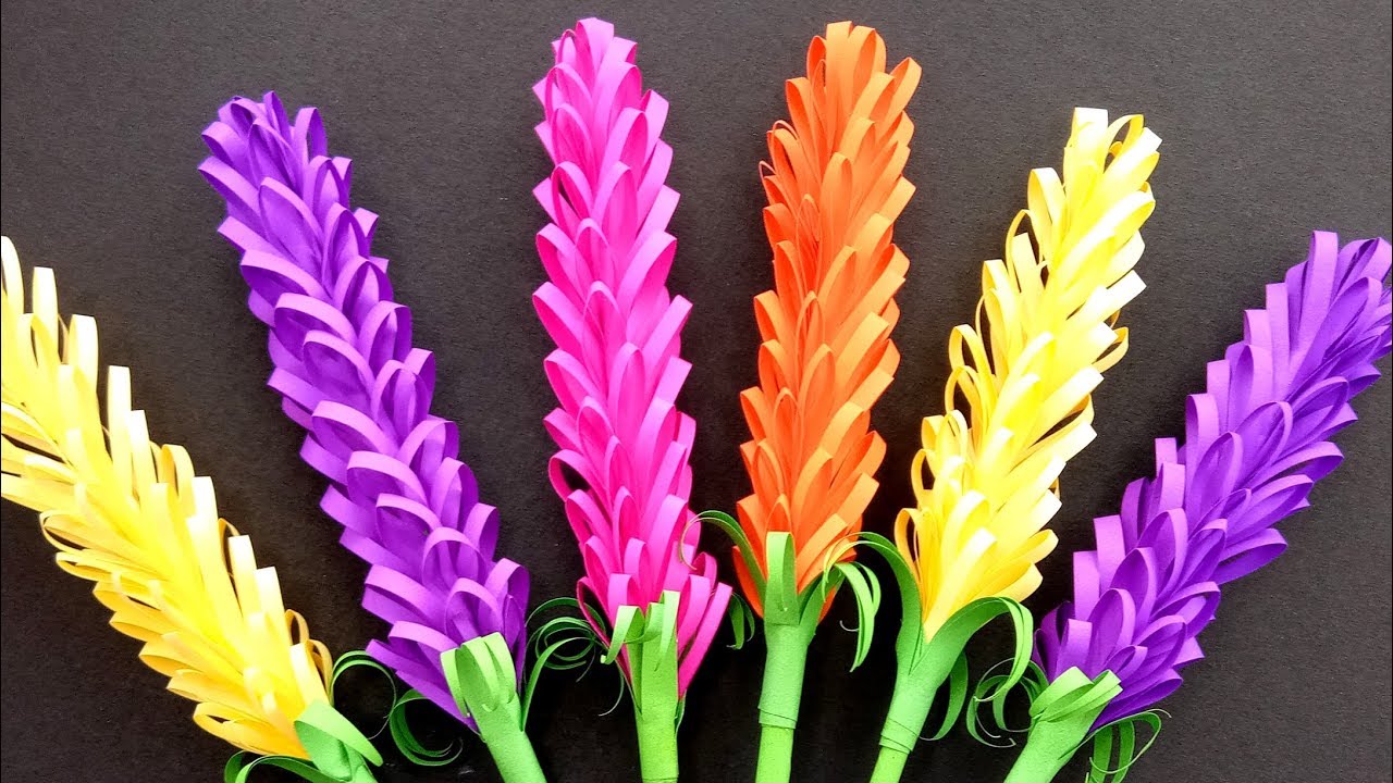 How to make Beautiful lavender paper flowers | Very Easy DIY Crafts