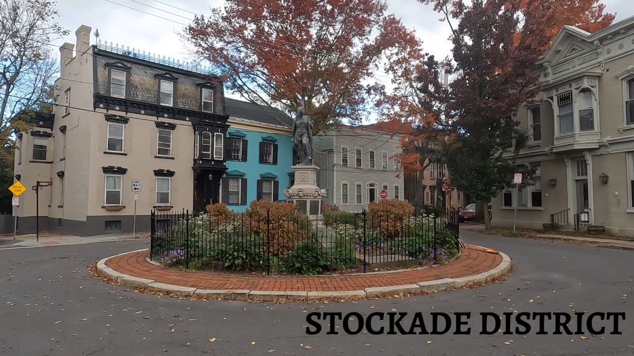 WALK VIDEO - STOCKADE DISTRICT, NY - AUTUMN WALK