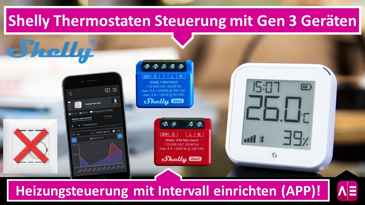 Shelly Thermostaten Steuerung mit Gen 3 Geräten: Installation, Integration, Intervall