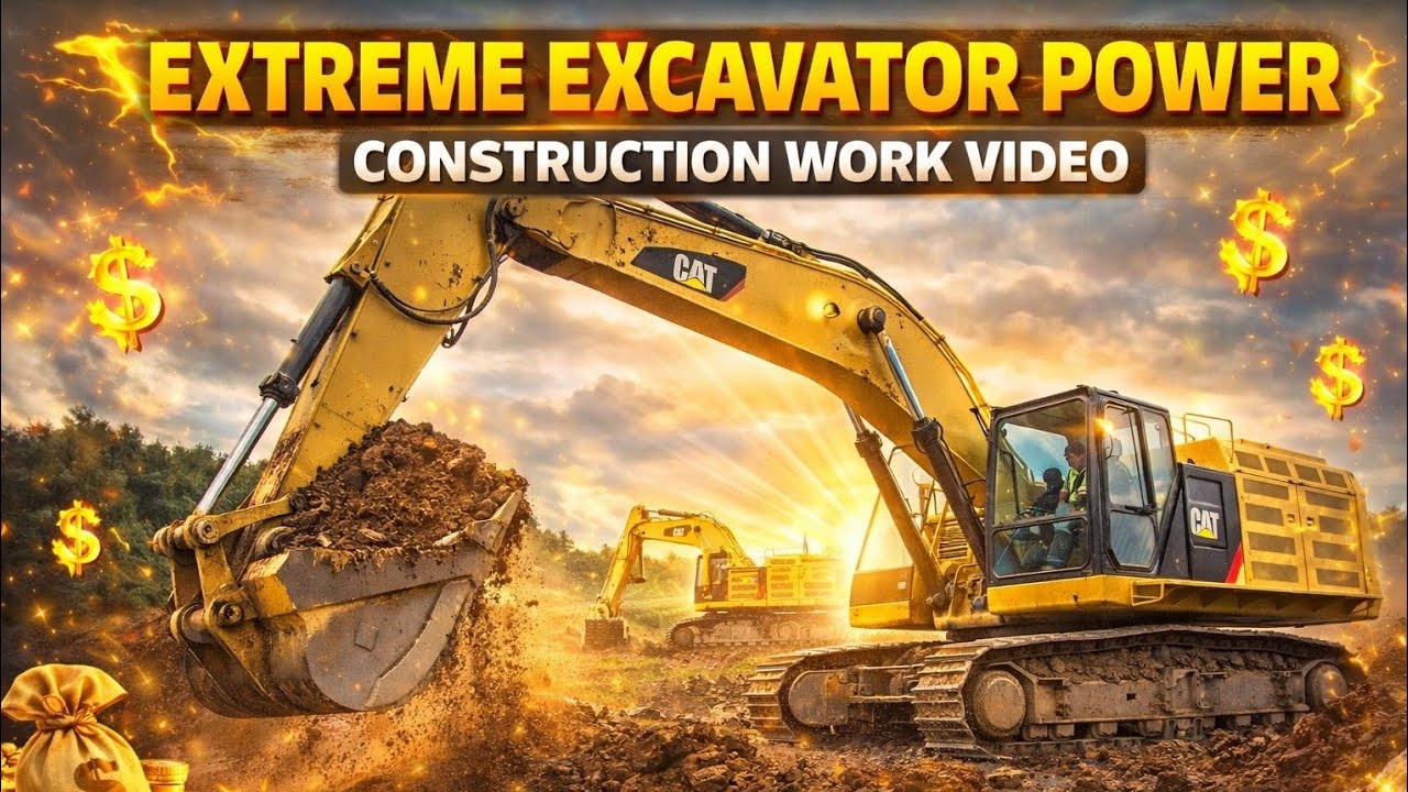 Extreme Excavator Power | Construction Work Video