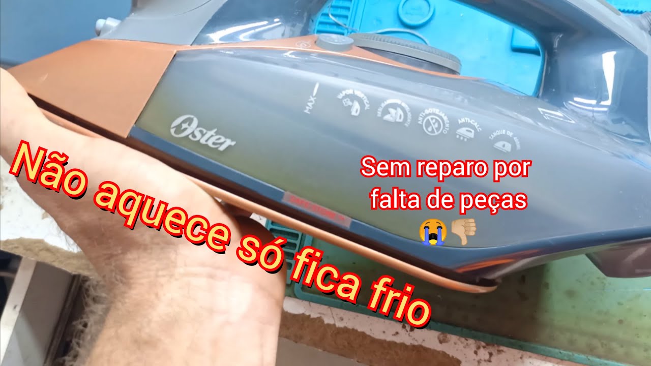 ferro de passar Oster PressXpress modelo GCSTPX4070 liga mas não aquece, não deu concerto 🤷🏼‍♂️😓