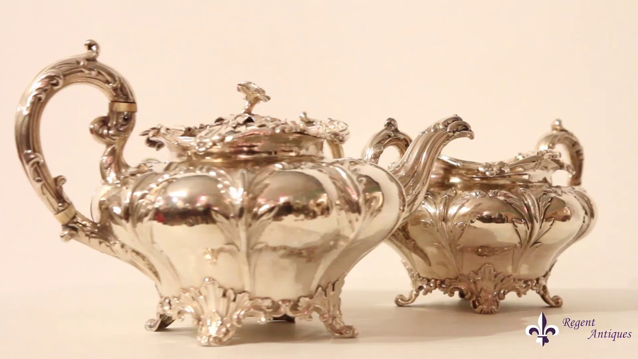 Antique William IV Silver Tea Set Edward Bernard & Sons