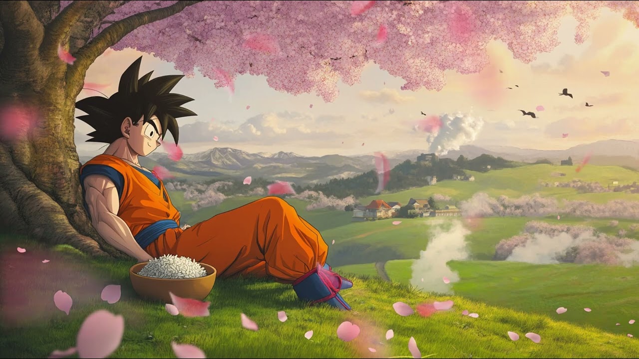 Relax with Goku, its safe here. #relaxing #music #lofi #goku #anime