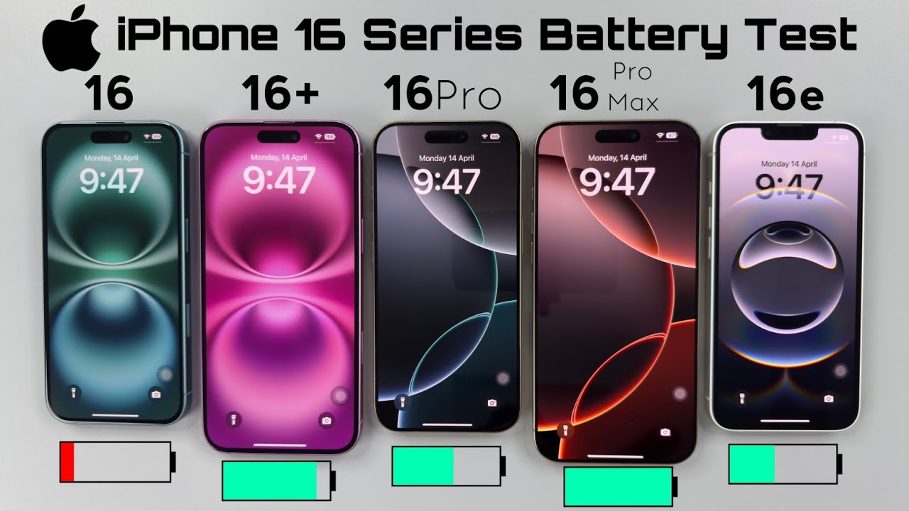 iPhone 16 vs 16 Plus vs 16e vs 16 Pro vs 16 Pro Max - iOS 18.4 ULTIMATE BATTERY LIFE TEST 🔥