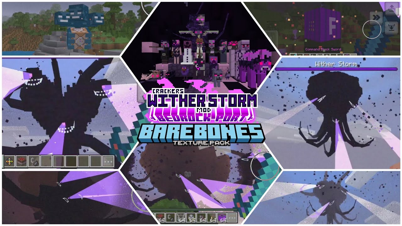 Crackers Wither Storm Mod Bedrock Port X Bare Bones Texture Pack In Minecraft Bedrock --  Review