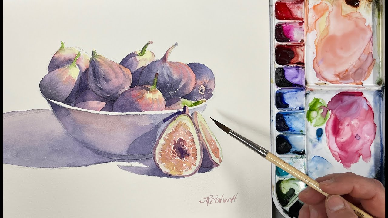 The Most Delicious Figs Ever Painted! Painting Light and Form in Watercolor.