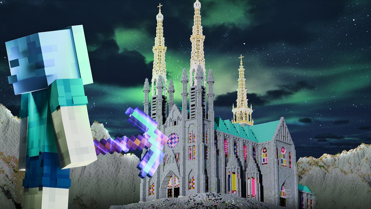 Membuat Gereja Katedral Jakarta di Minecraft Hardcore