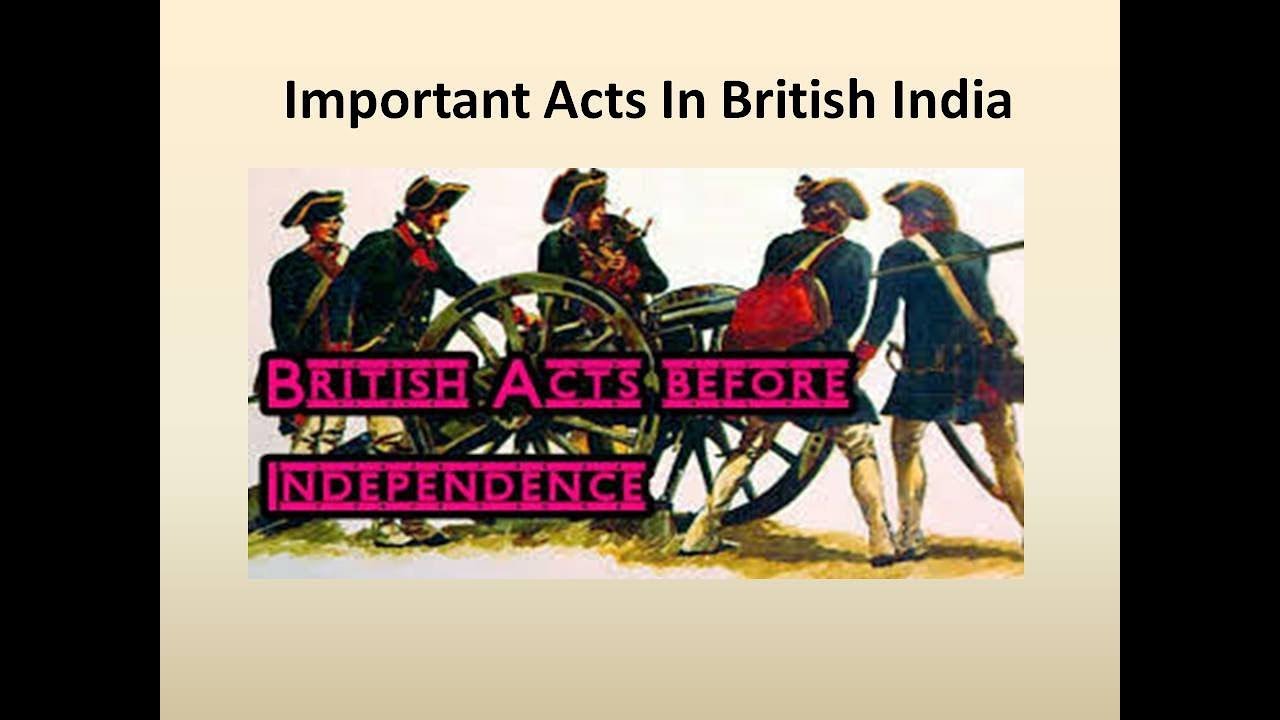 Important Acts in India Before Independence